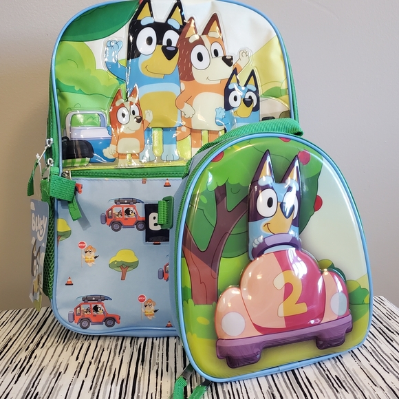 Bluey 2 Piece Backpack Set with Detachable Insulated Lunch Bag - Picture 11 of 11